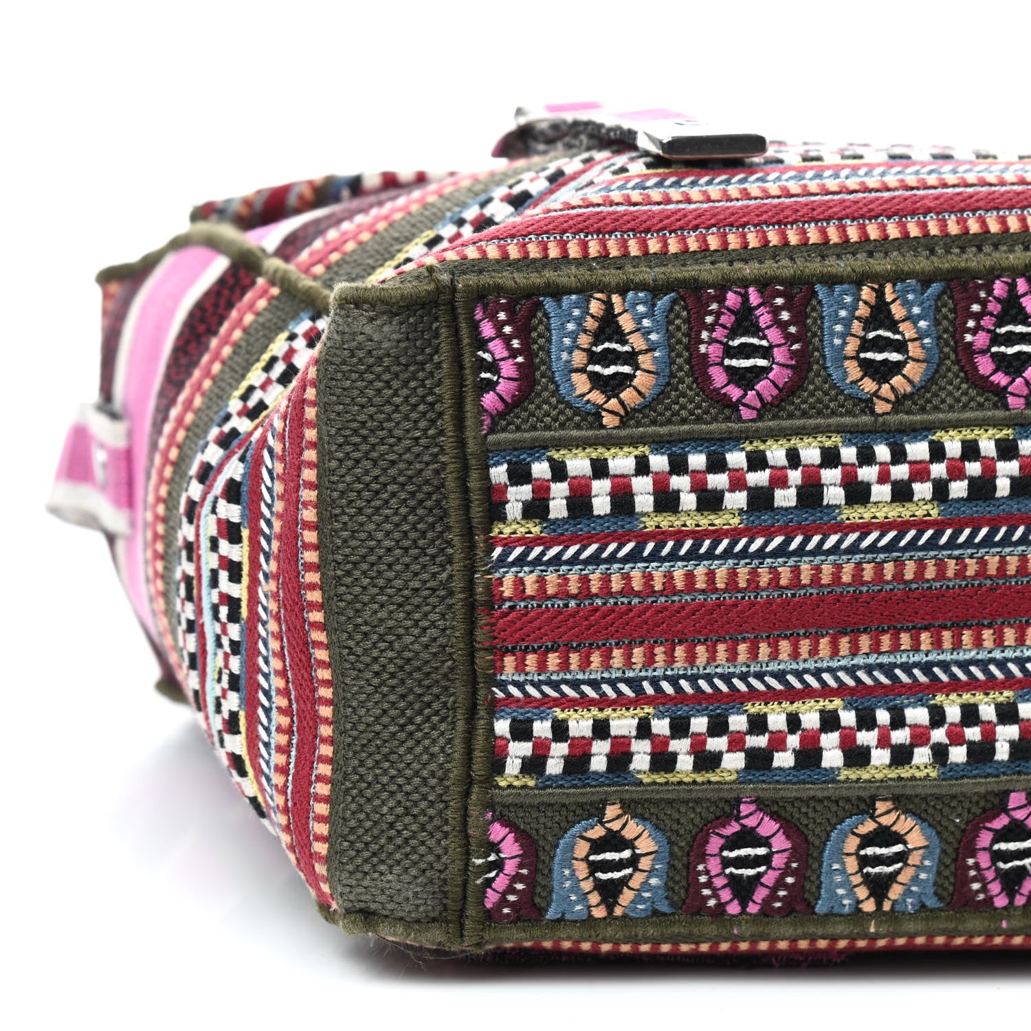 Christian Dior Canvas Embroidered Diorcamp Messenger Vert Multicolor 6 of 8