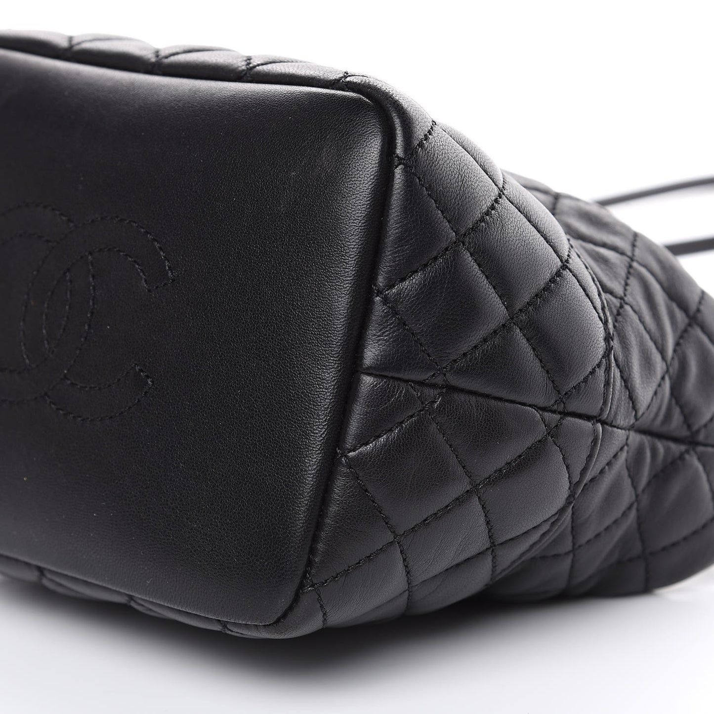 Lambskin Quilted Small Hobo Black