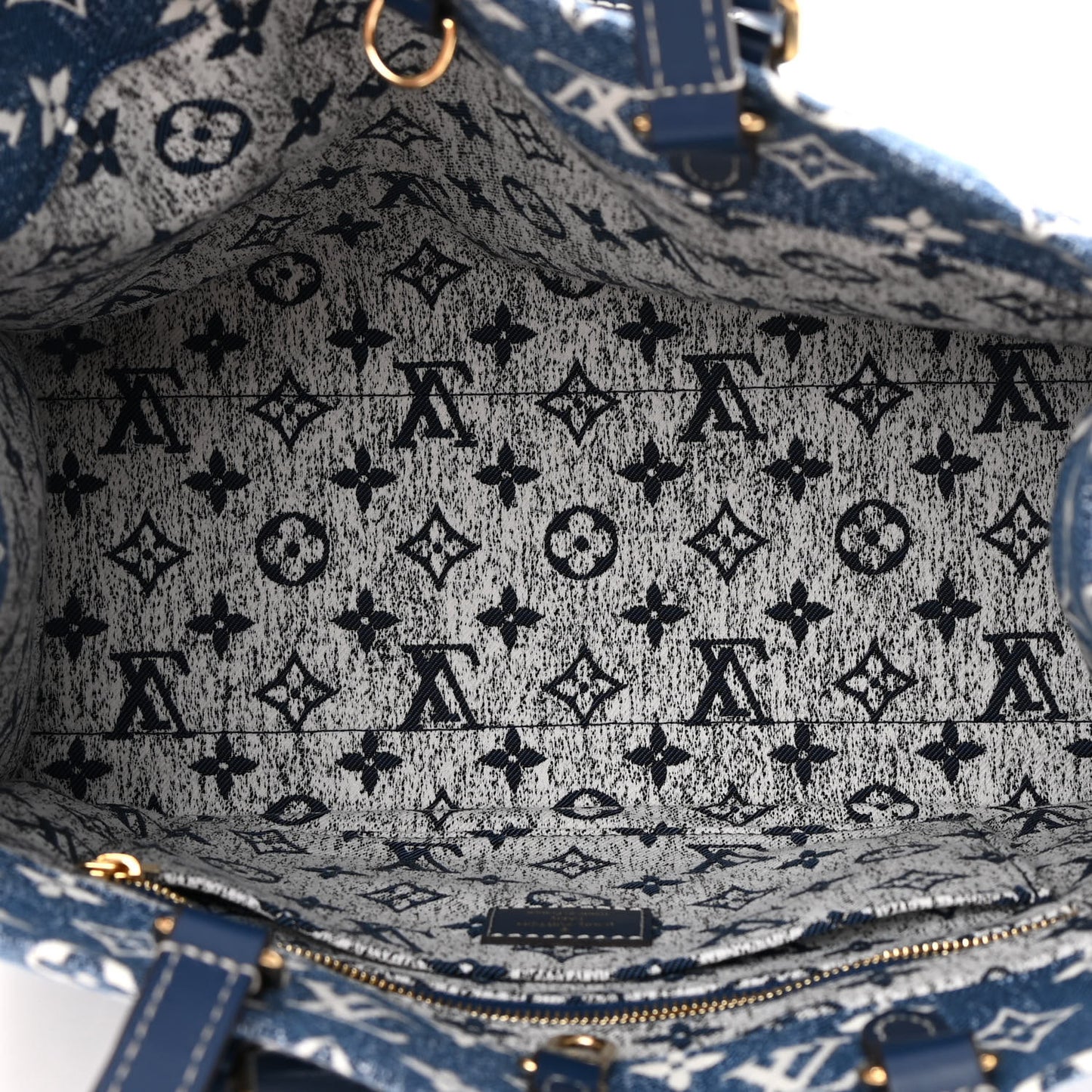 Monogram Jacquard Denim Onthego MM Bleu