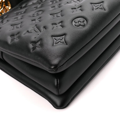 Louis Vuitton Lambskin Embossed Monogram Coussin PM Black 12 of 13