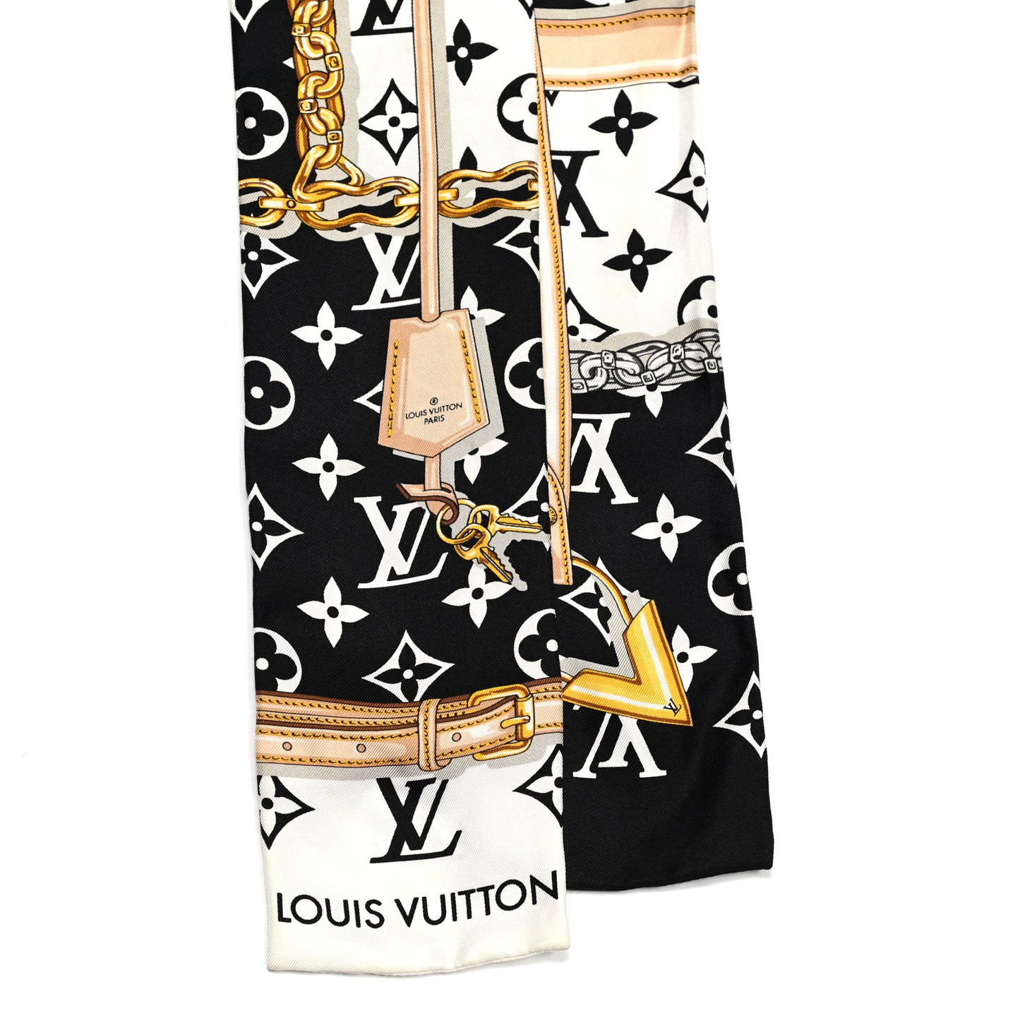 Silk Monogram Confidential Bandeau Black