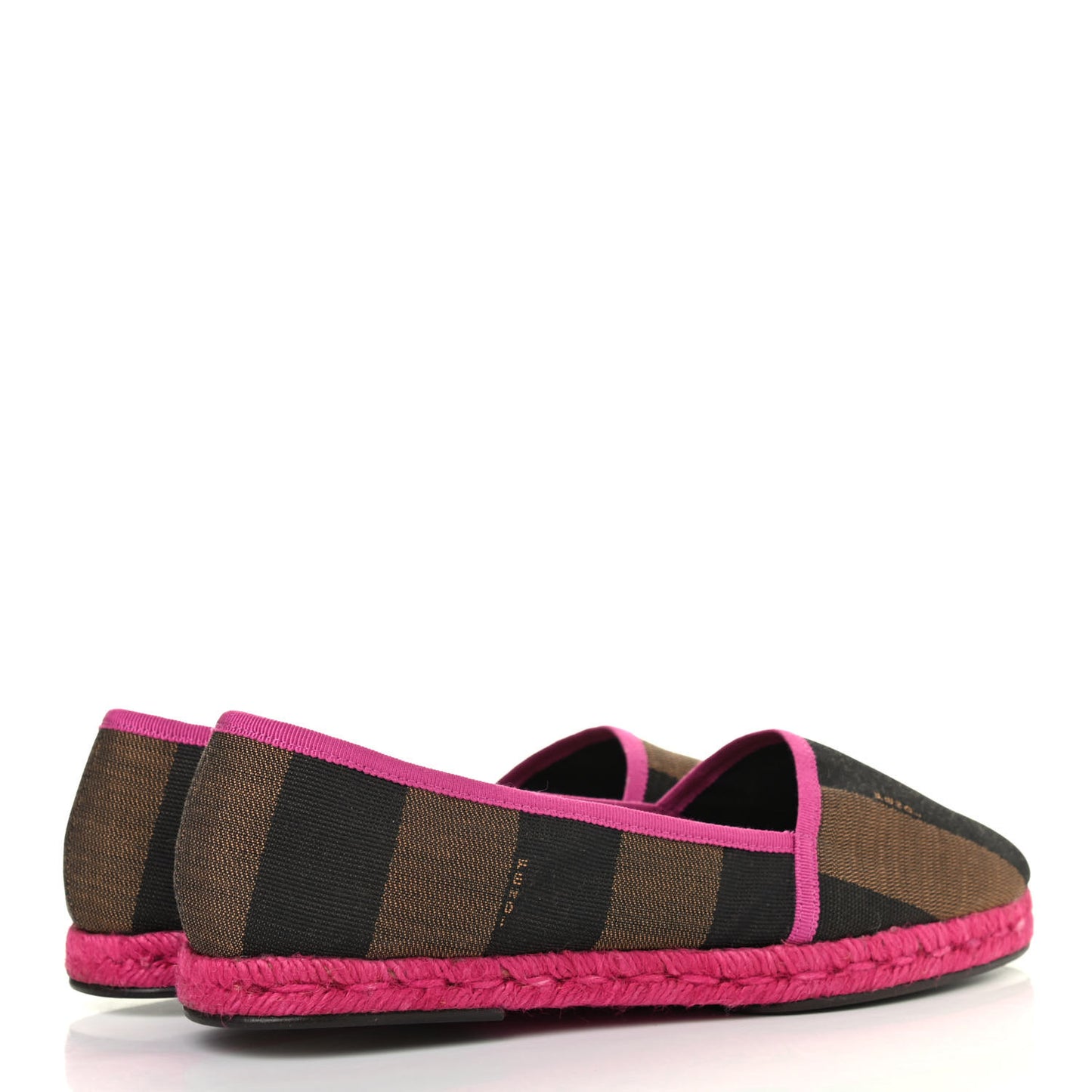 Canvas Pequin Espadrilles 39 Tobacco Black Rosa