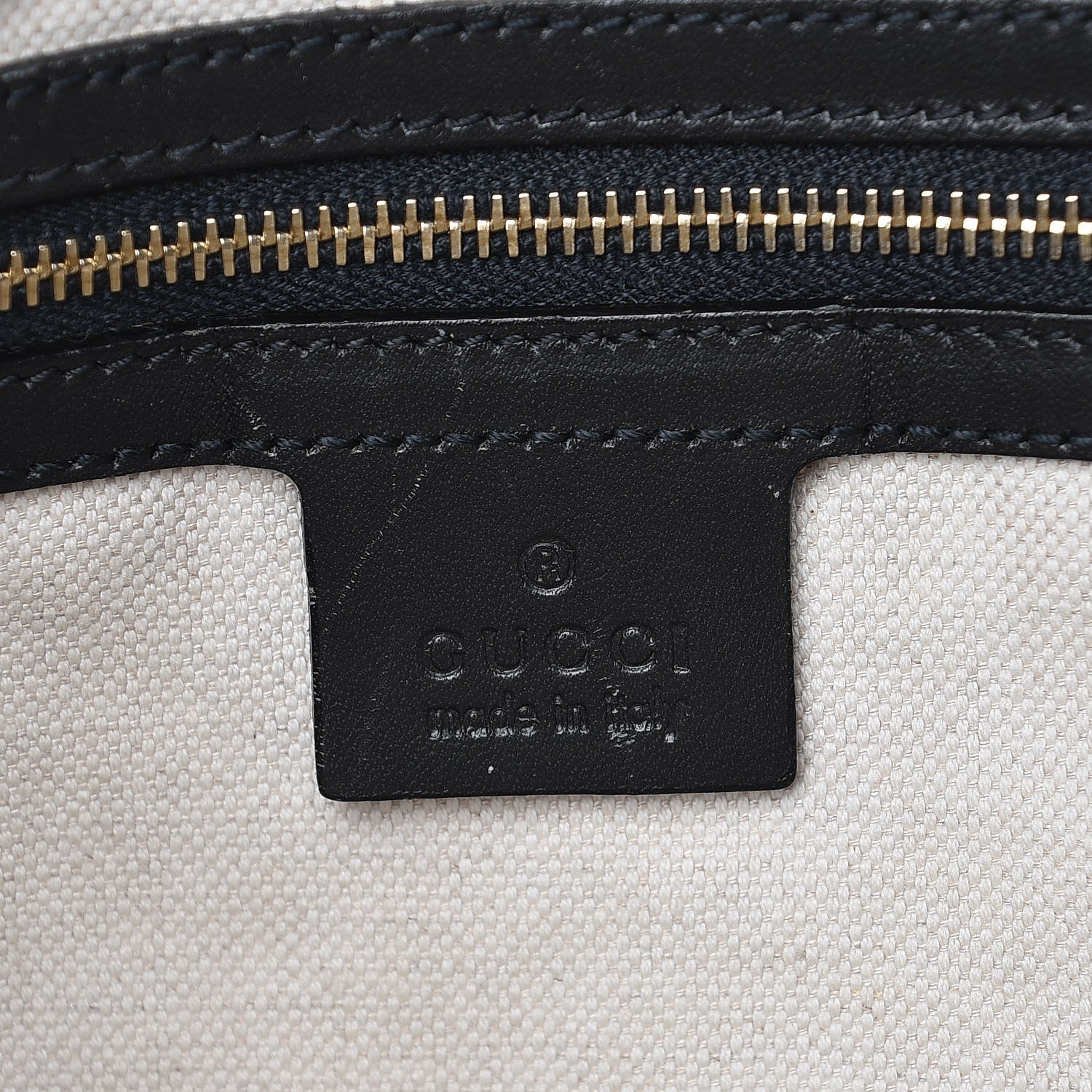 Gucci Monogram Vintage Web Medium Half Moon Hobo Navy 6 of 12