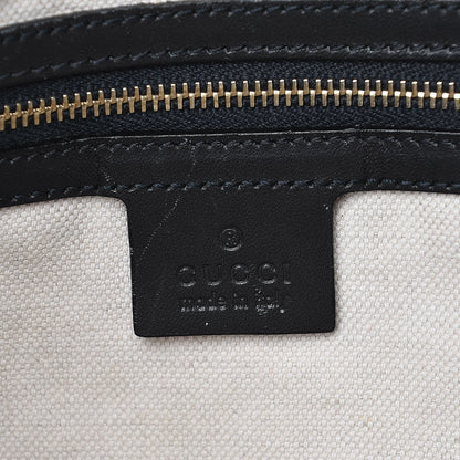 Gucci Monogram Vintage Web Medium Half Moon Hobo Navy 6 of 12