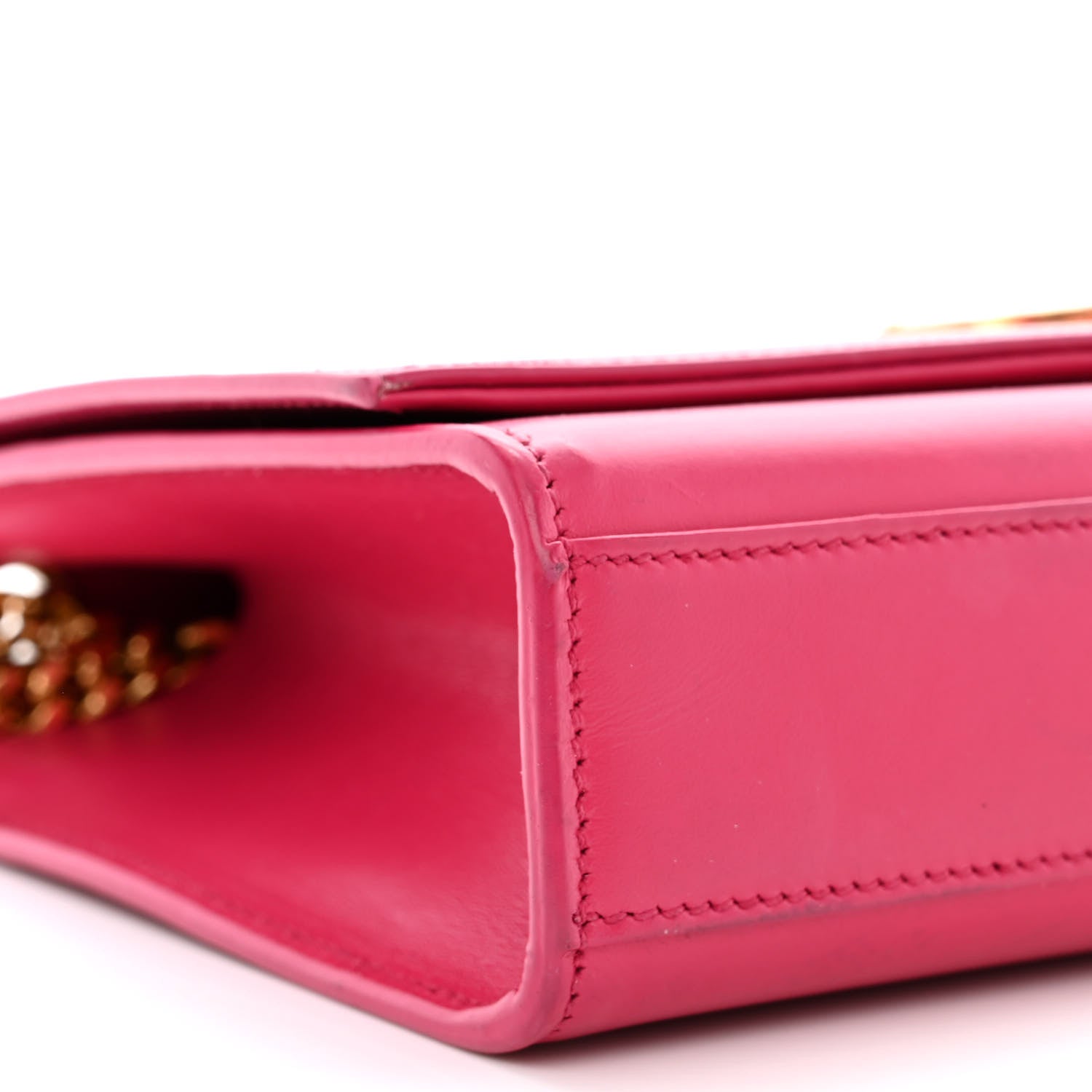 Saint Laurent Smooth Calfskin Classic Monogram Kate Tassel Chain Wallet Pink 9 of 12