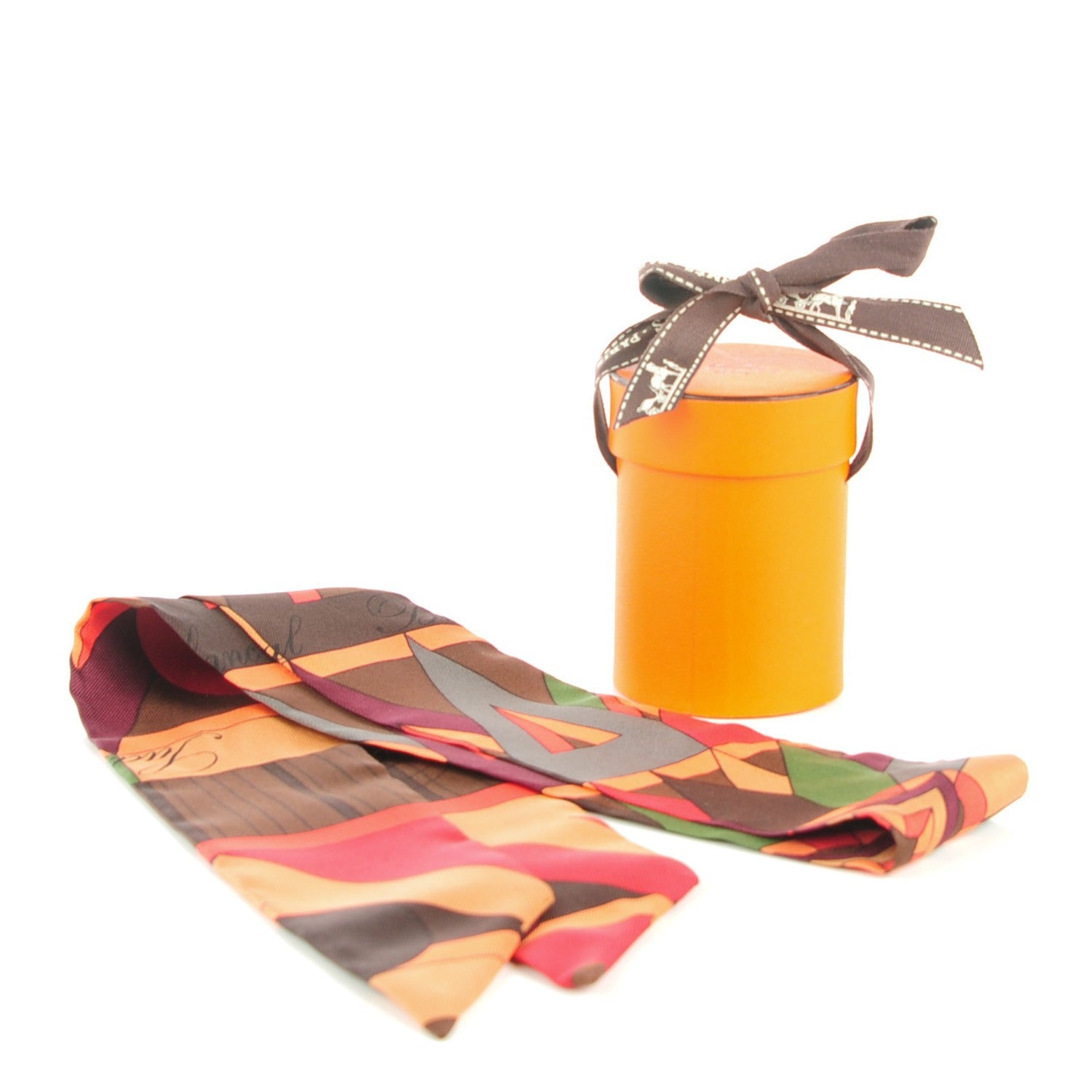 Hermes Silk La Rose Des Vents Twilly 3 of 4