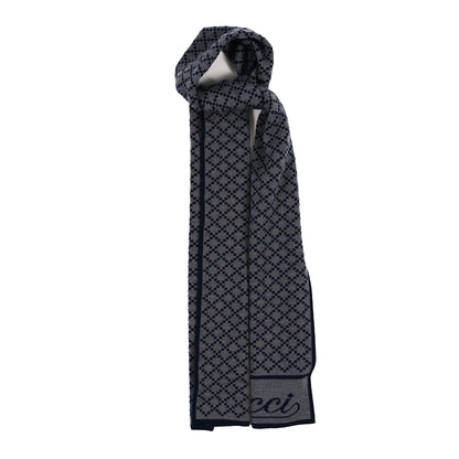Gucci Wool Diamante Scarf Blue Grey 1 of 3