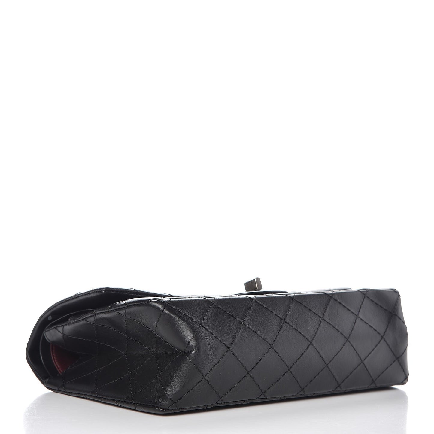 Aged Calfskin Quilted 2.55 Reissue 225 Flap Black