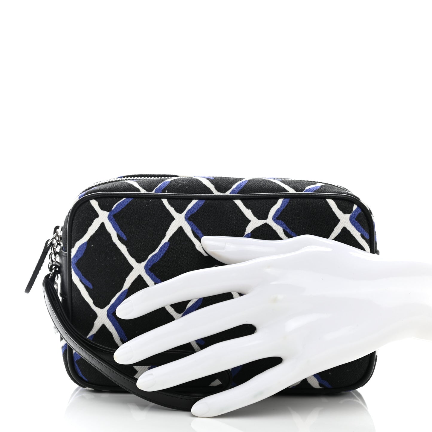 Canvas Airline Cosmetic Case Blue White