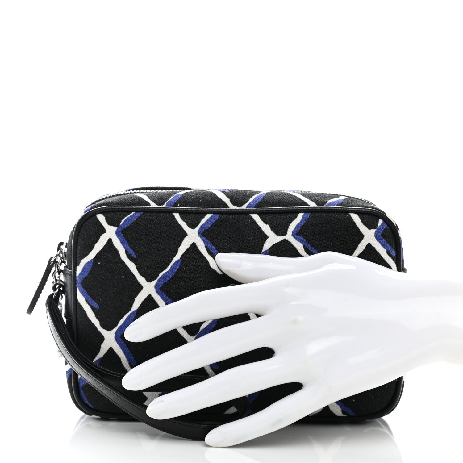 Chanel Canvas Airline Cosmetic Case Blue White 2 of 7