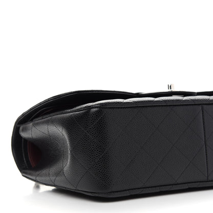 Chanel Caviar Quilted Jumbo Double Flap Black 8 of 9