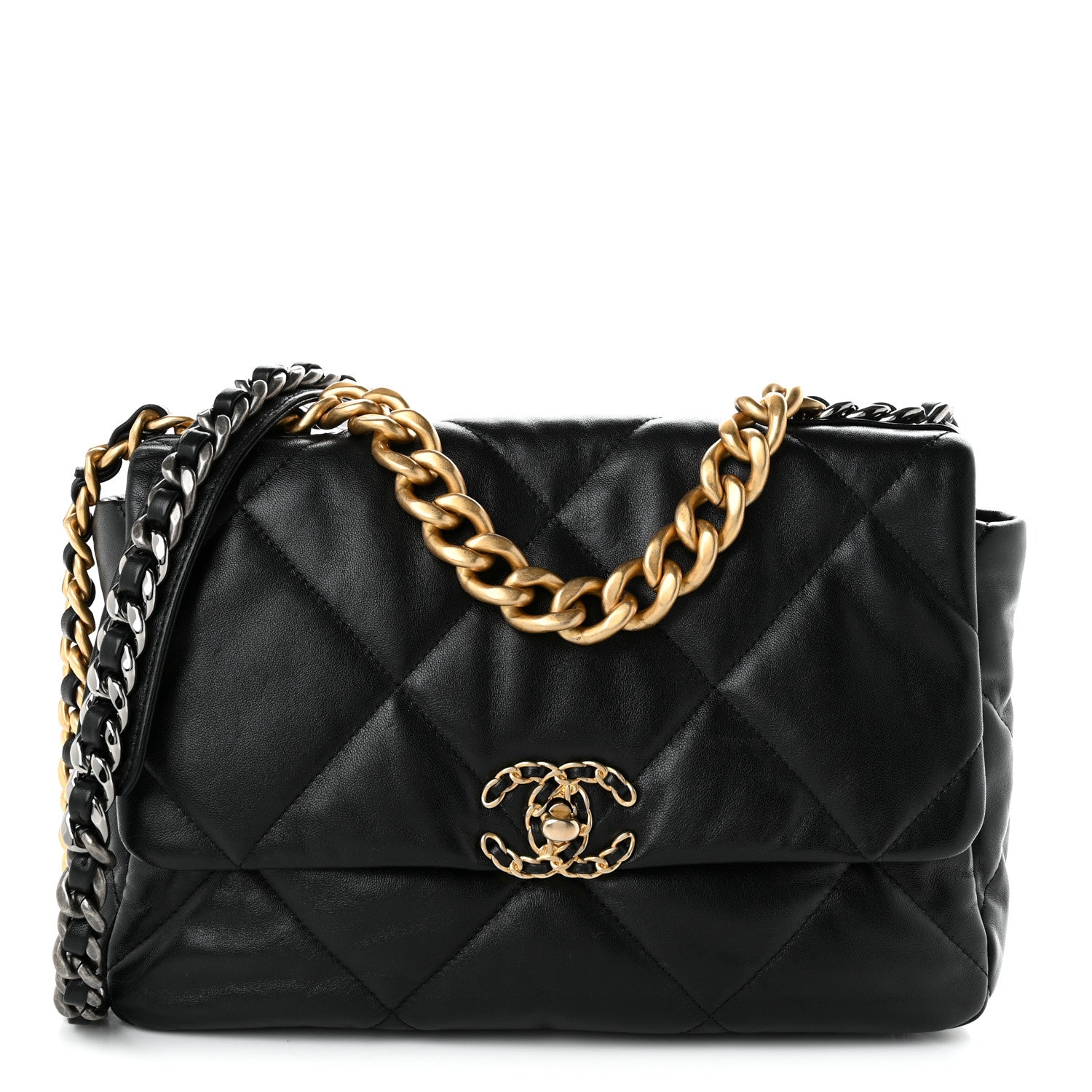 Chanel Lambskin Quilted Large Chanel 19 Flap Black 1 of 11