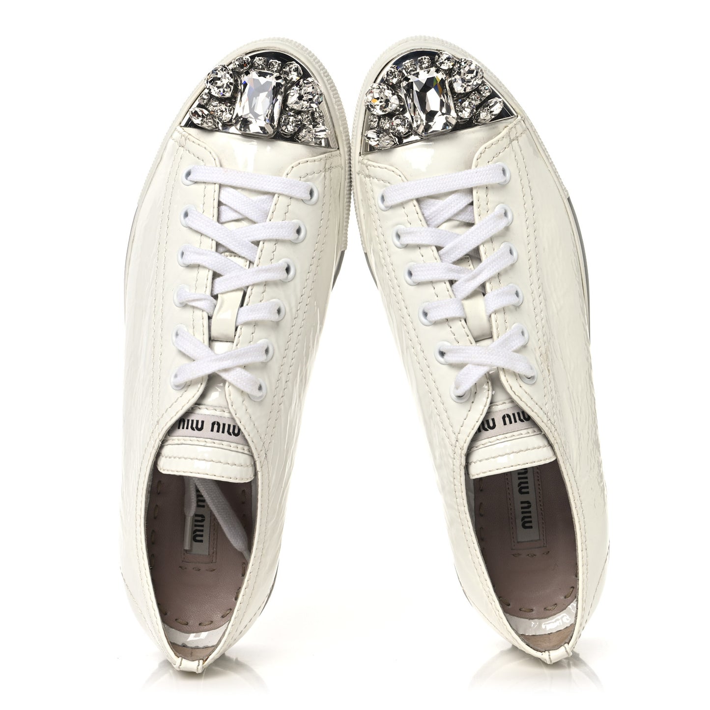 Naplak Crystal Low Top Sneakers 38 Bianco