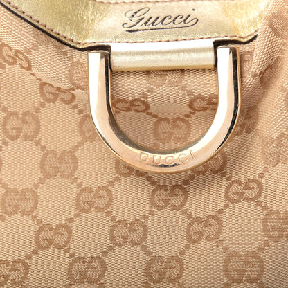 Gucci Monogram Large D Gold Hobo Metallic Gold 12 of 14