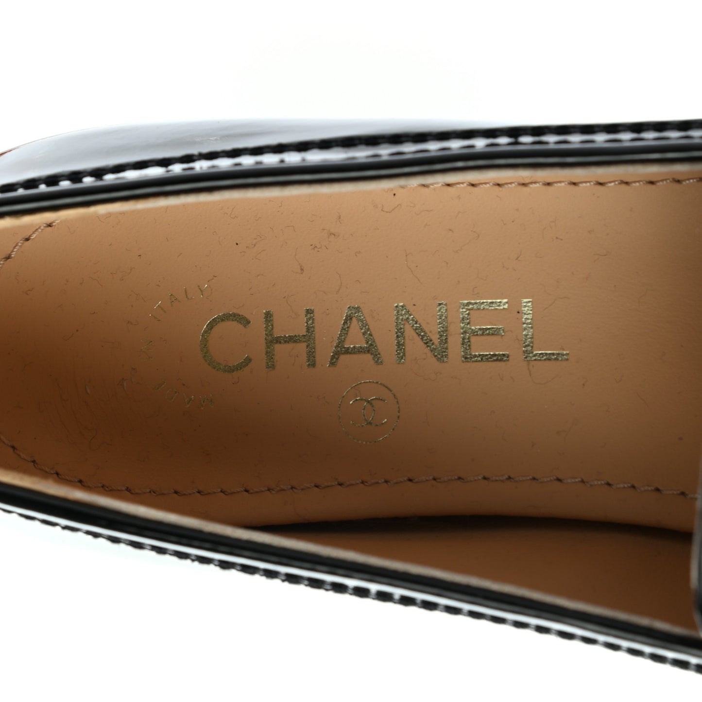 Patent CC Mocassin Loafers 39.5 Black