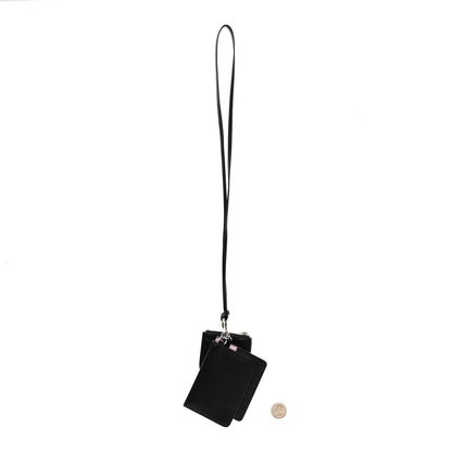 Christian Dior Calfskin Sequin Diorissimo Trio Pass-Mo Coin Case Charm Black 3 of 10