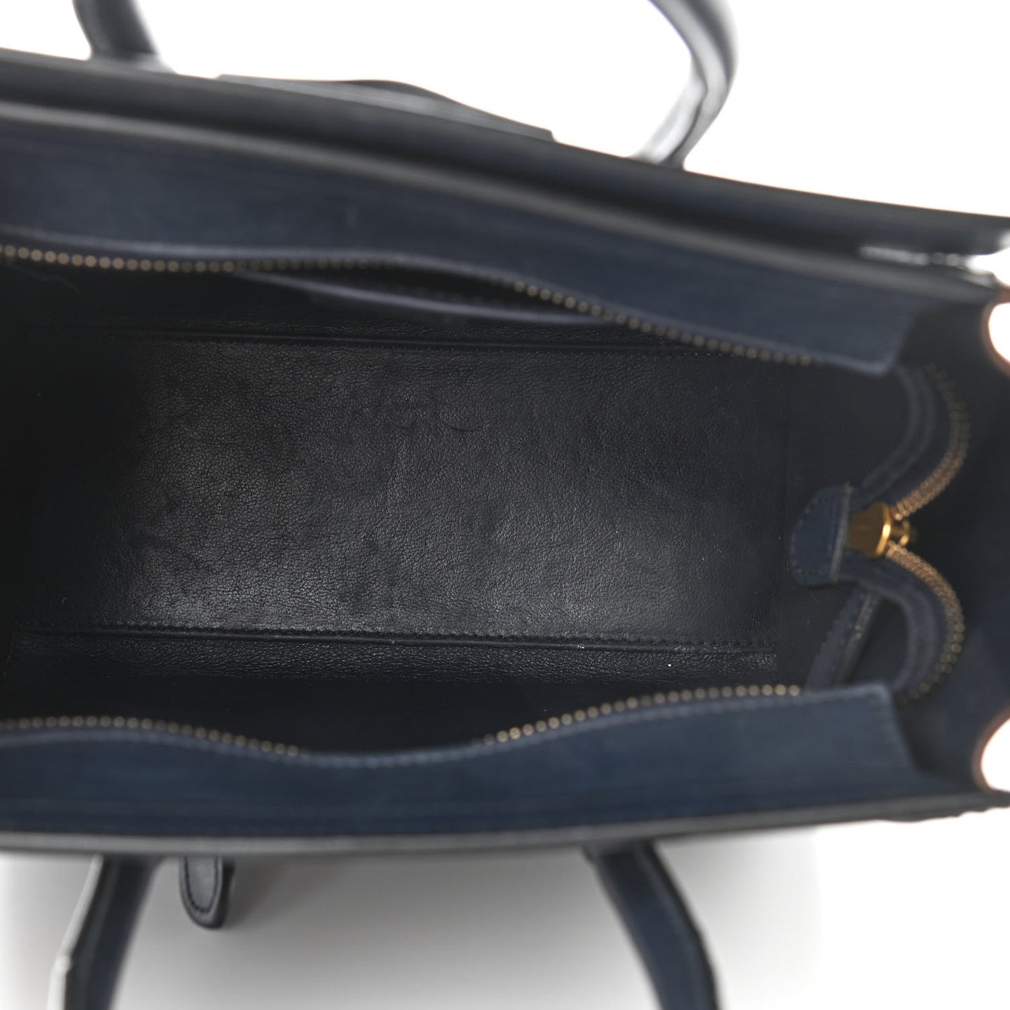Smooth Drummed Calfskin Nano Tri-Color Luggage Black