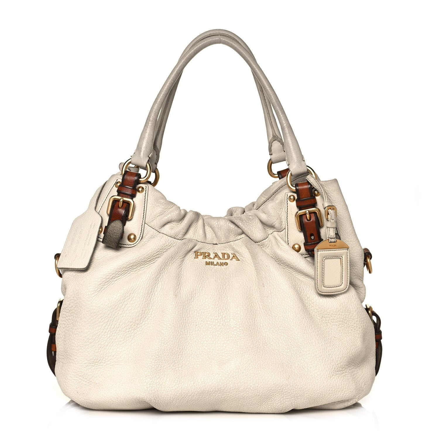 Prada Cervo Antik Shoulder Bag Talco 1 of 18