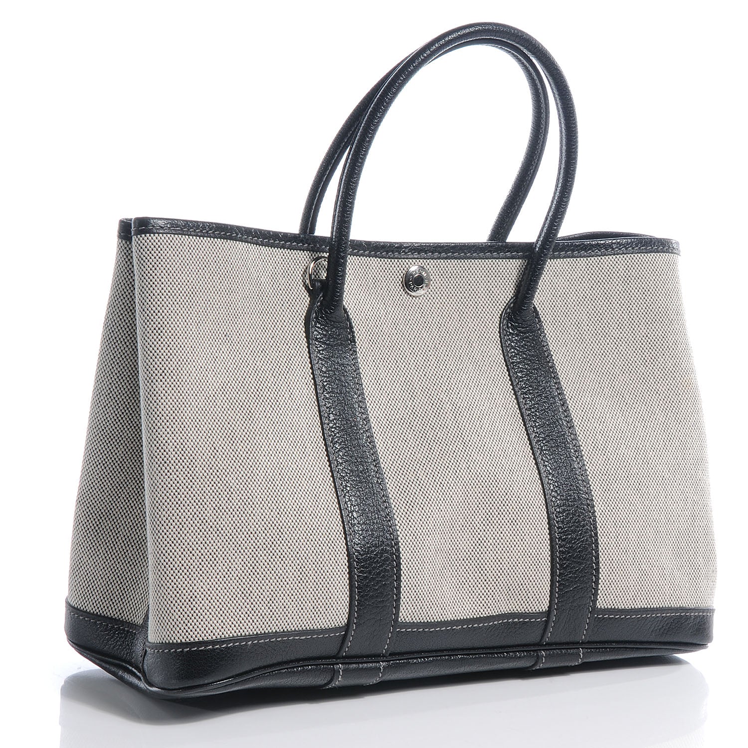 Hermes Toile Leather Garden Party TPM Black 3 of 7