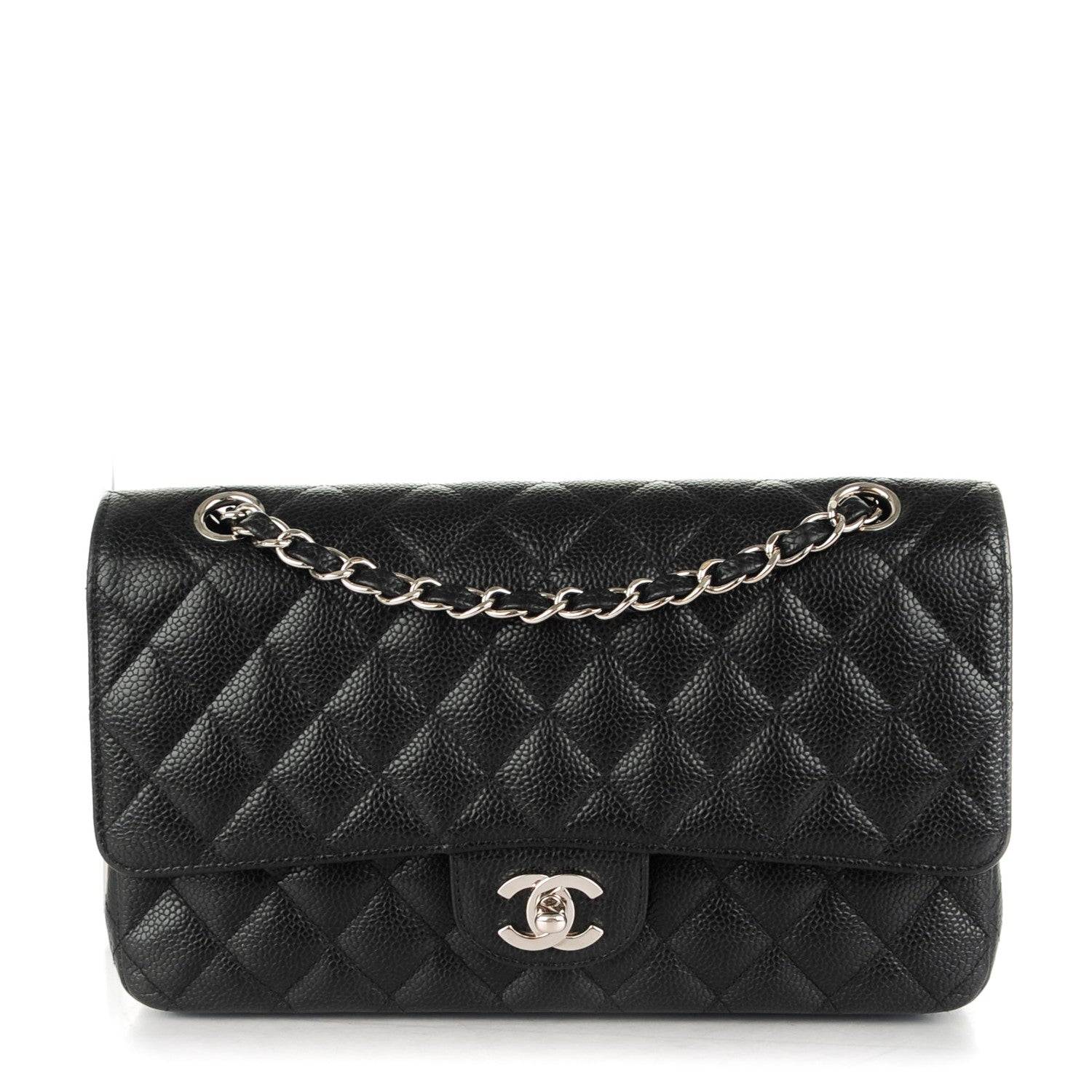 Chanel Caviar Quilted Medium Double Flap Black 1 of 8