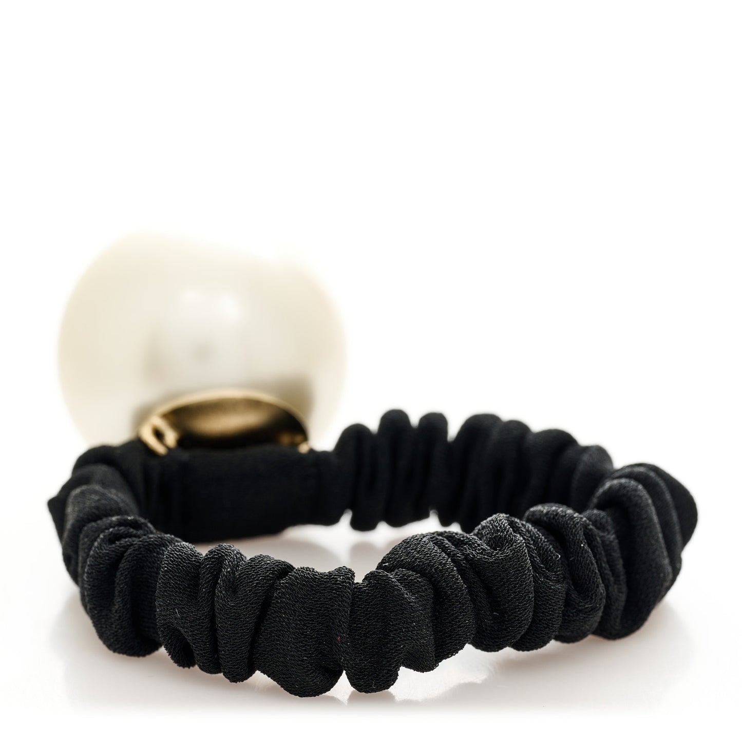 Pearl CC Hair Tie Black Gold Pearly White