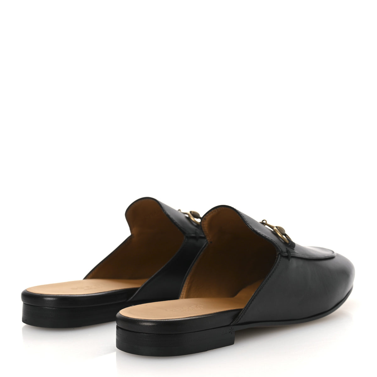 Gucci Calfskin Womens Princetown Slippers 37.5 Black 5 of 11