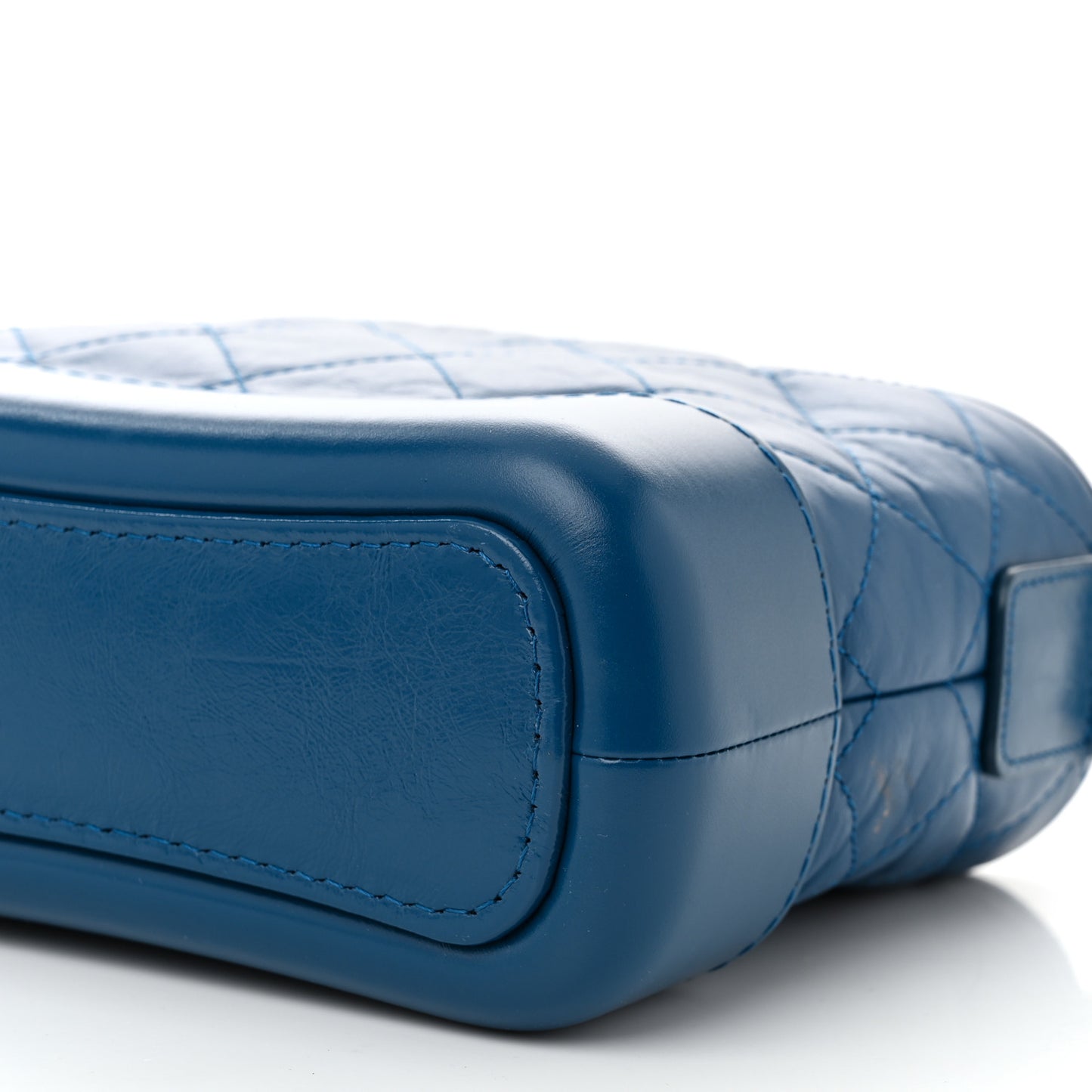 Aged Calfskin Quilted Small Gabrielle Hobo Blue