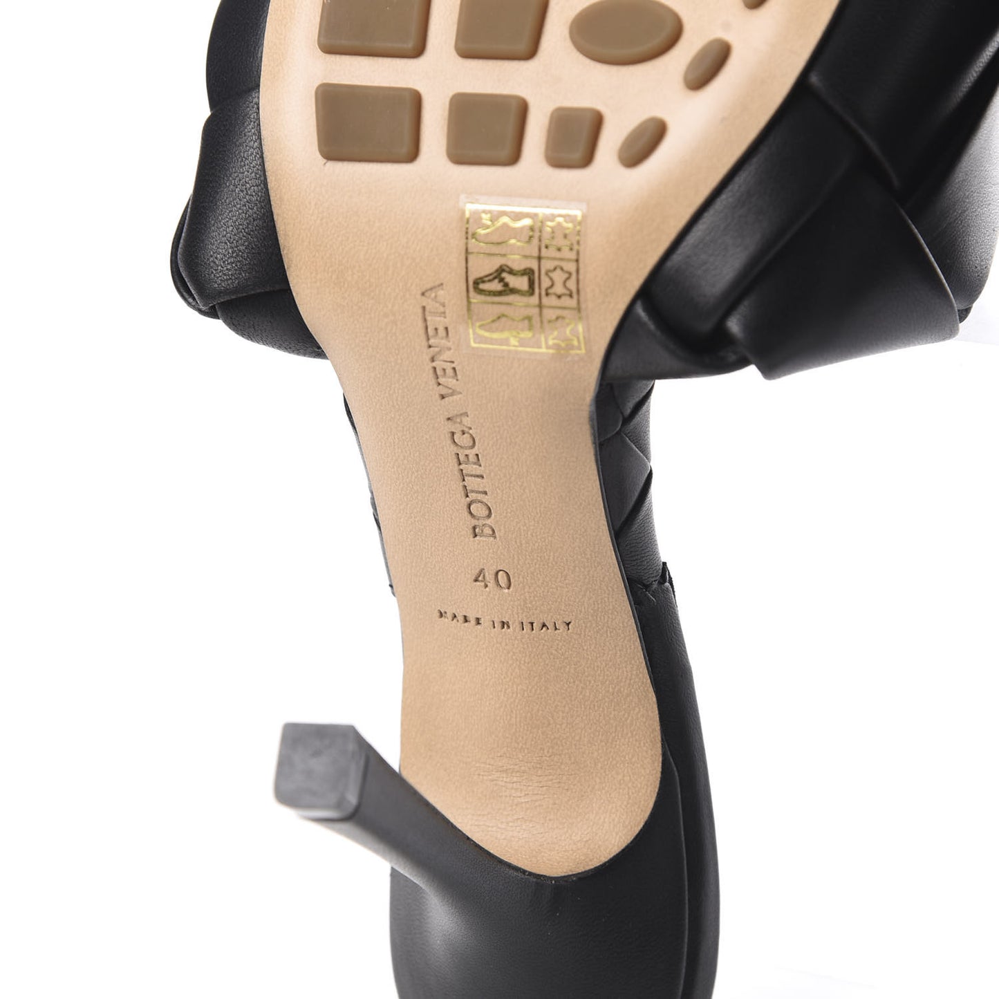 Nappa Maxi Intrecciato Lido Mule Sandals 40 Black