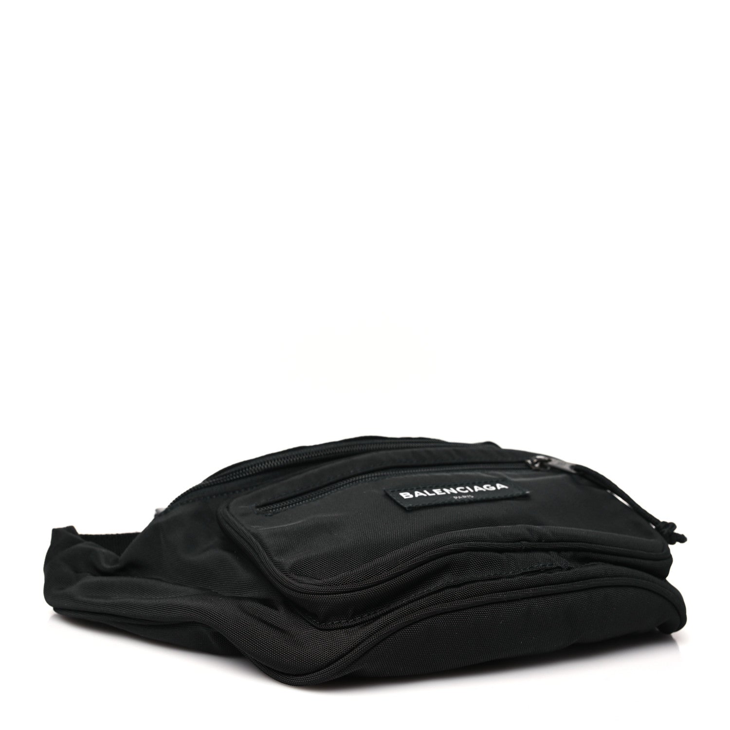 Balenciaga Nylon Canvas Logo Explorer Beltpack Black White 4 of 9