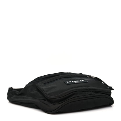 Balenciaga Nylon Canvas Logo Explorer Beltpack Black White 4 of 9