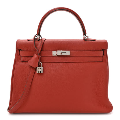 Hermes Togo Kelly Retourne 35 Rouge Venetian 1 of 12