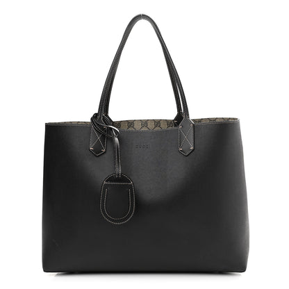 Gucci Calfskin GG Supreme Monogram Medium Reversible Tote Black 3 of 16