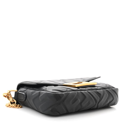 Fendi Nappa FF 1974 Embossed Mini Baguette Black 4 of 10