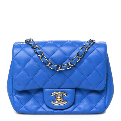 Chanel Lambskin Quilted Mini Square Flap Blue 1 of 11