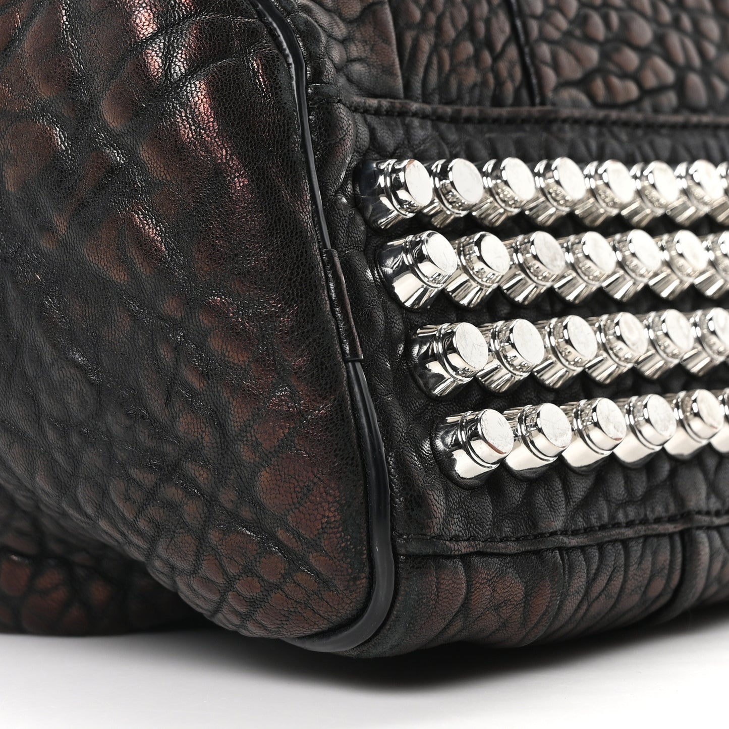 Pebbled Lambskin Rockie Bronze Rhodium Hardware