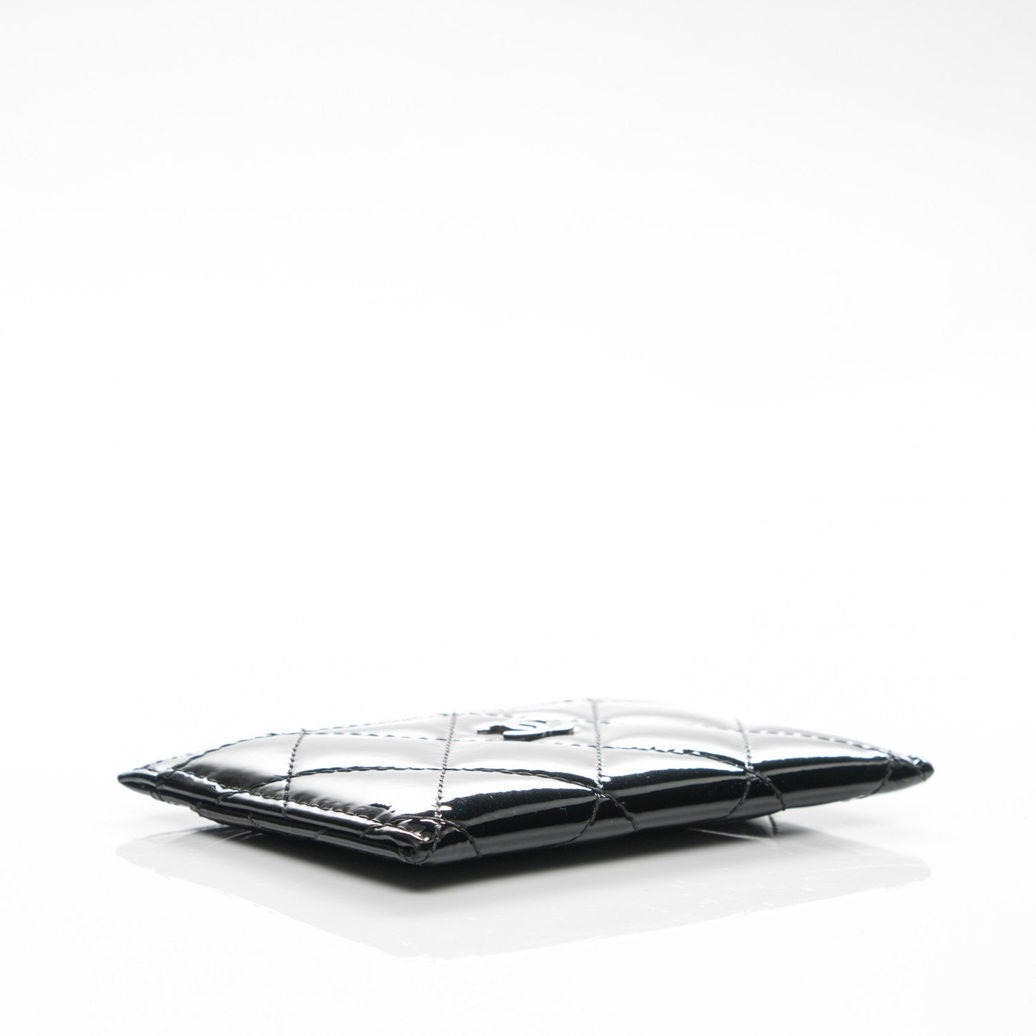 Chanel Patent Quilted Card Holder Black 4 of 8