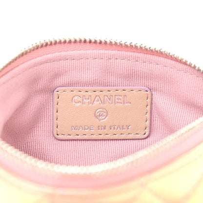 Chanel Iridescent Calfskin Quilted Small Cosmetic Case Pink 6 of 7