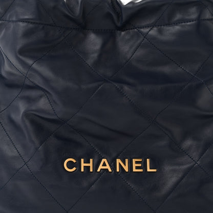 Chanel Shiny Calfskin Quilted Chanel 22 Navy Blue 9 of 12