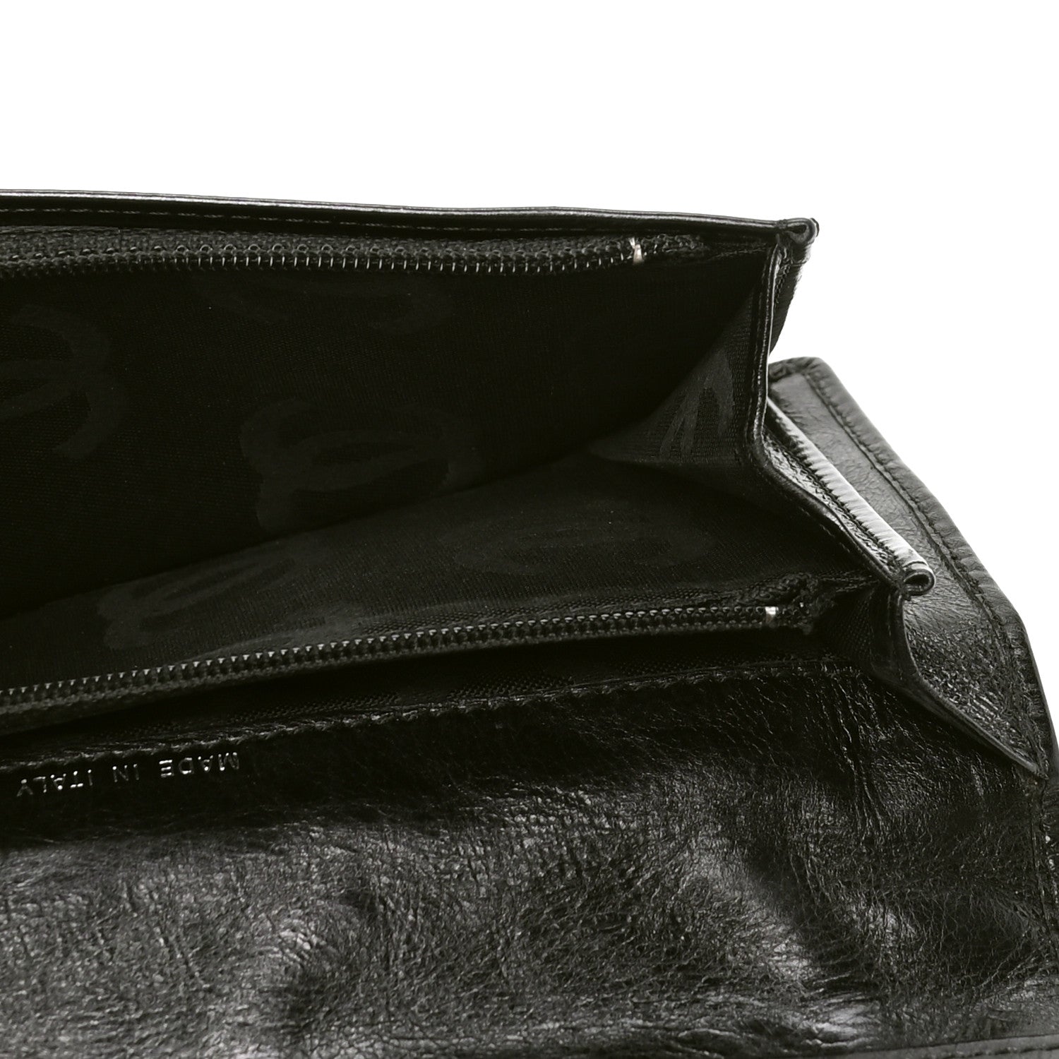 Chanel Aged Calfskin Quilted Cambon Yen Wallet Black 5 of 6