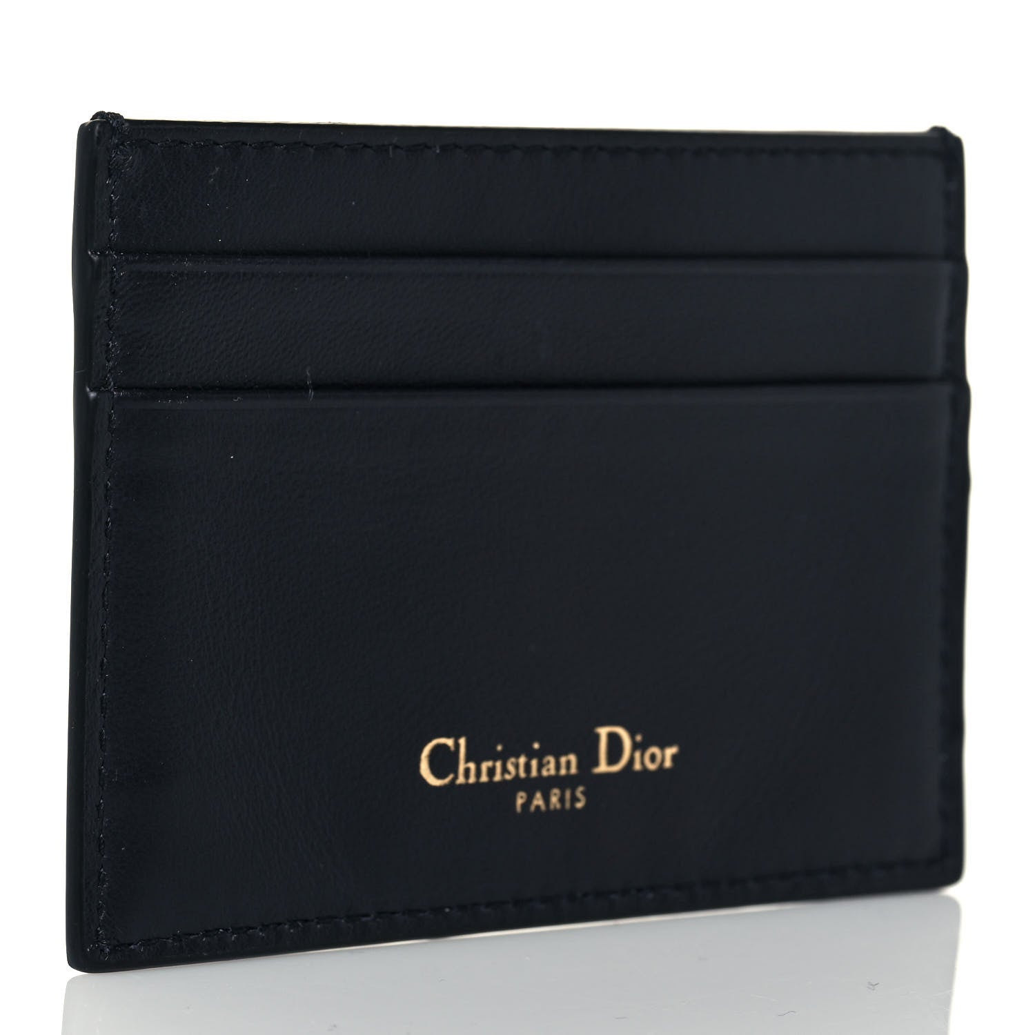 Christian Dior Calfskin Oblique Card Holder Blue 3 of 10