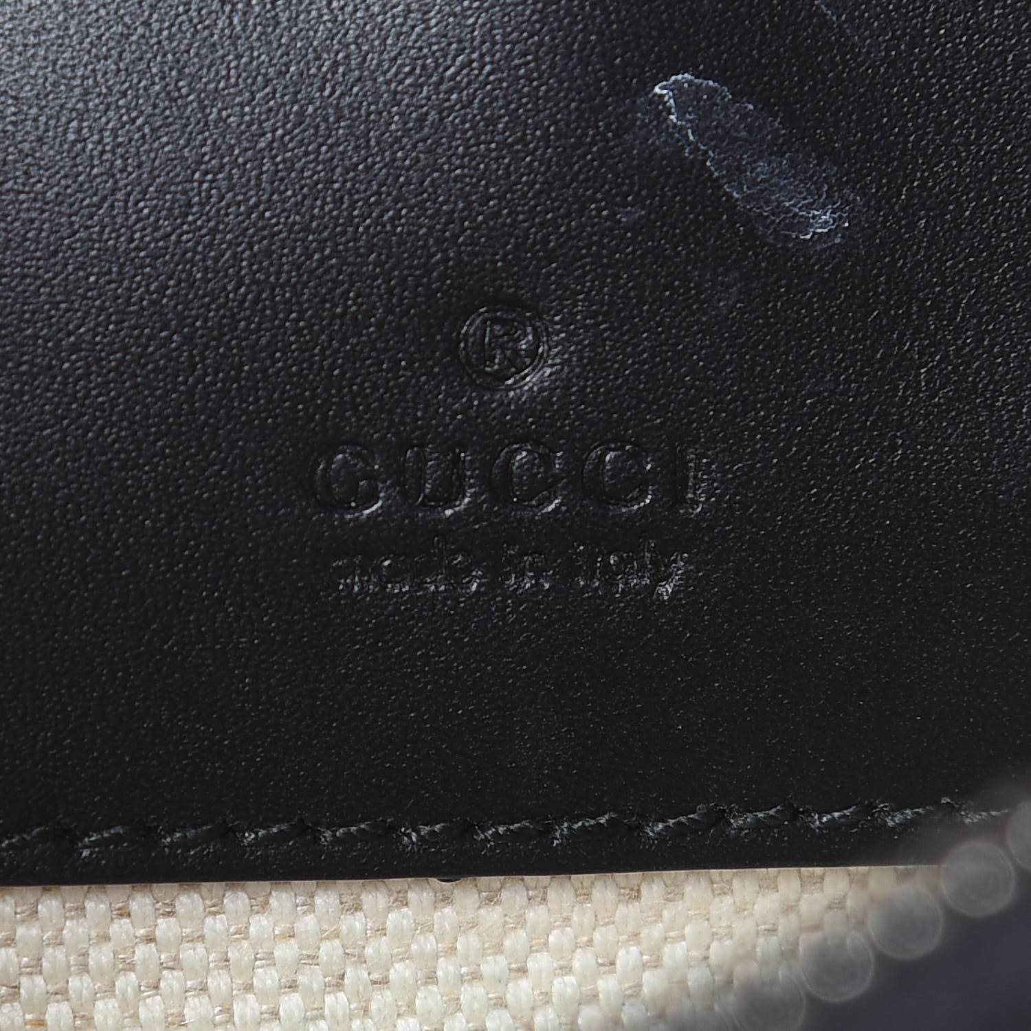 Gucci GG Supreme Monogram Bee Print Wrist Pouch Black 6 of 10