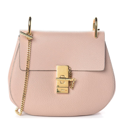 Chloe Grained Lambskin Drew Shoulder Bag Cement Pink 1 of 9