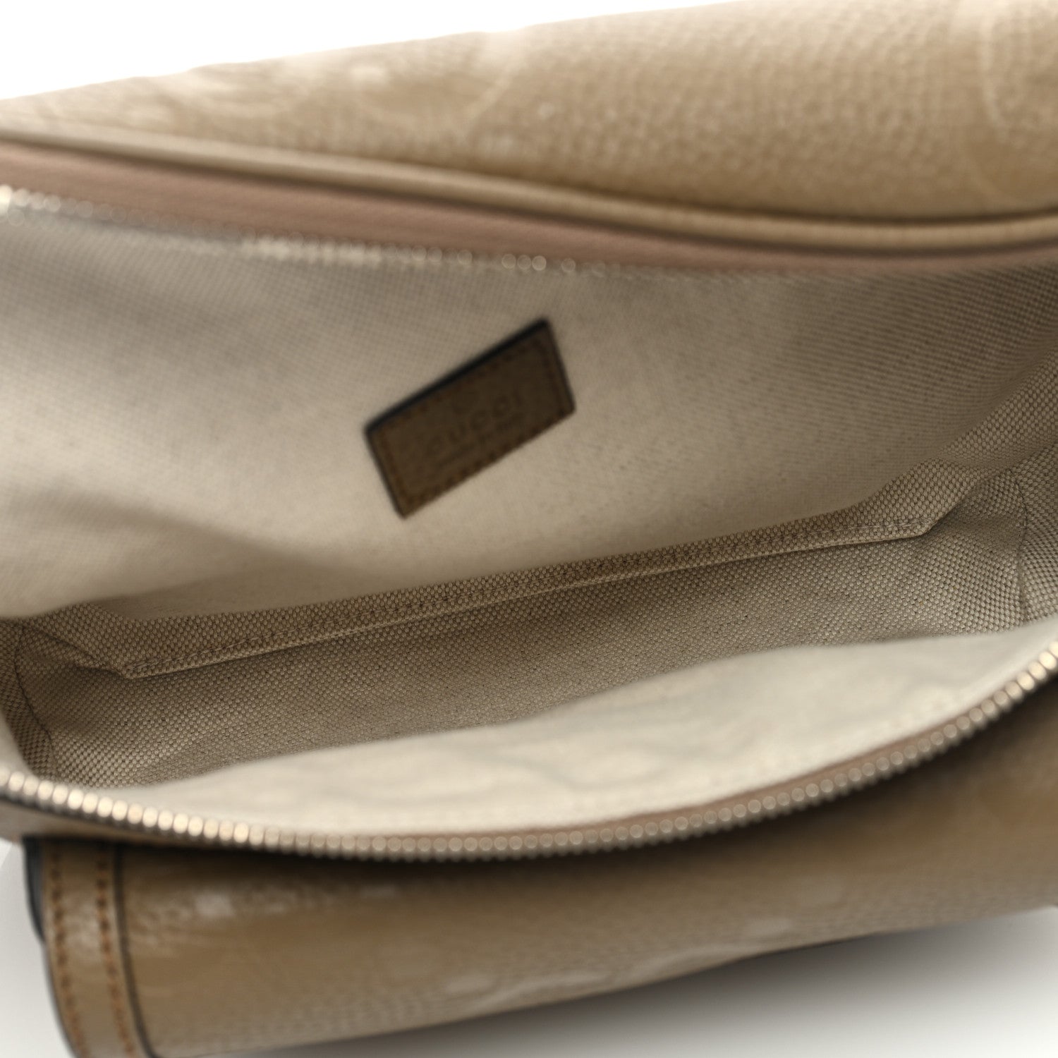 Gucci Piuma Calfskin Jumbo GG Embossed Pocket Belt Bag Good Taupe 5 of 8