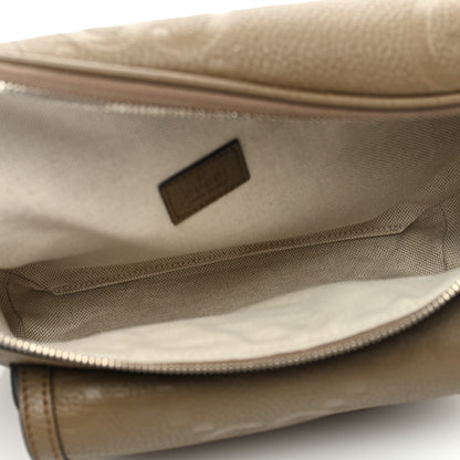 Gucci Piuma Calfskin Jumbo GG Embossed Pocket Belt Bag Good Taupe 5 of 8