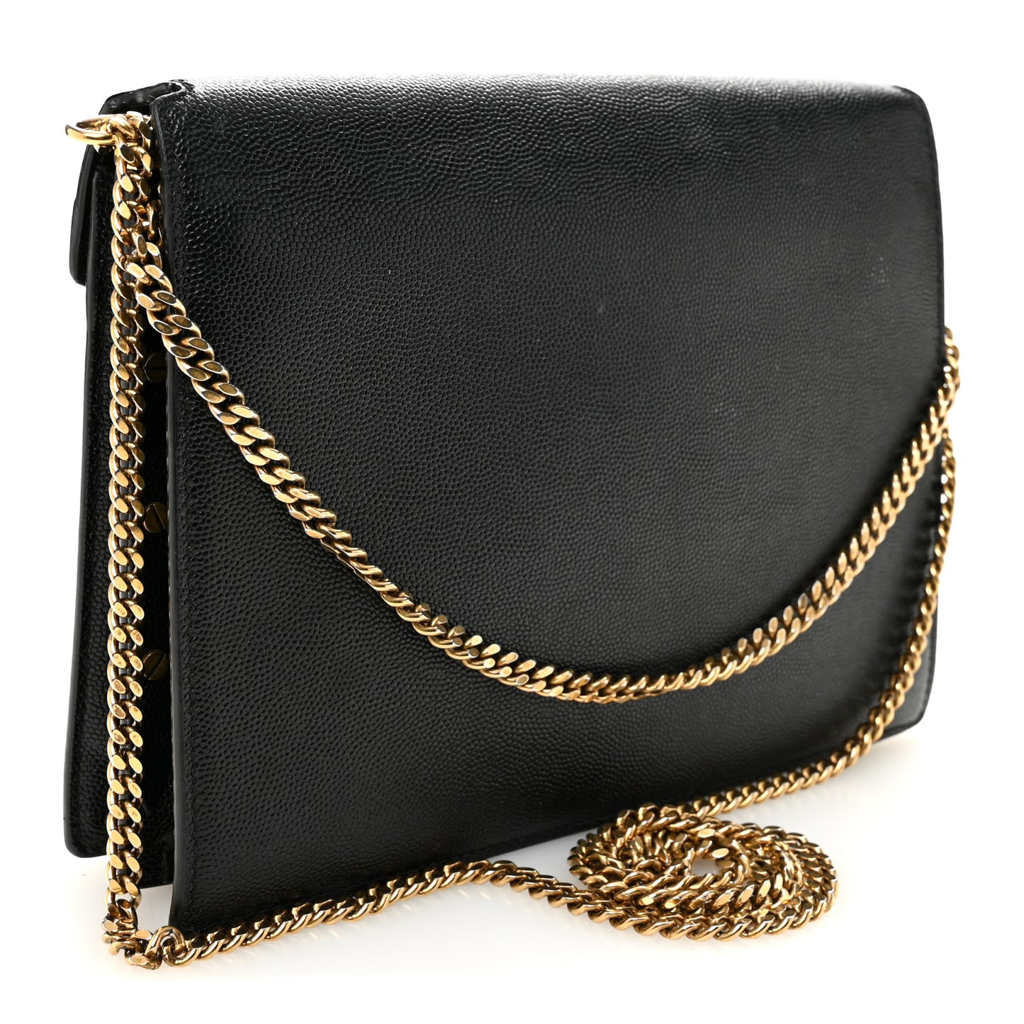 Grain De Poudre Monogram Cassandra Clasp Bag Black