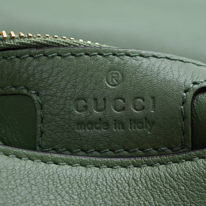 Gucci Roxy Calfskin Blondie Chain Shoulder Flap Bag Salamander Green 6 of 12