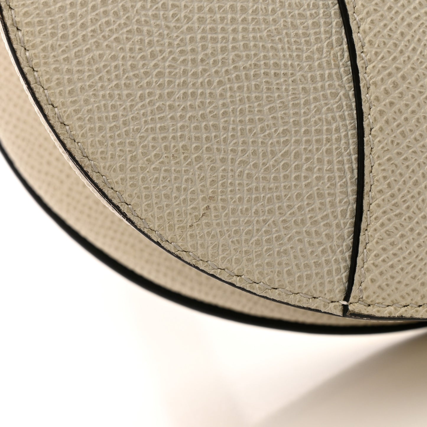 Grained Calfskin Saddle Bag With Strap Latte
