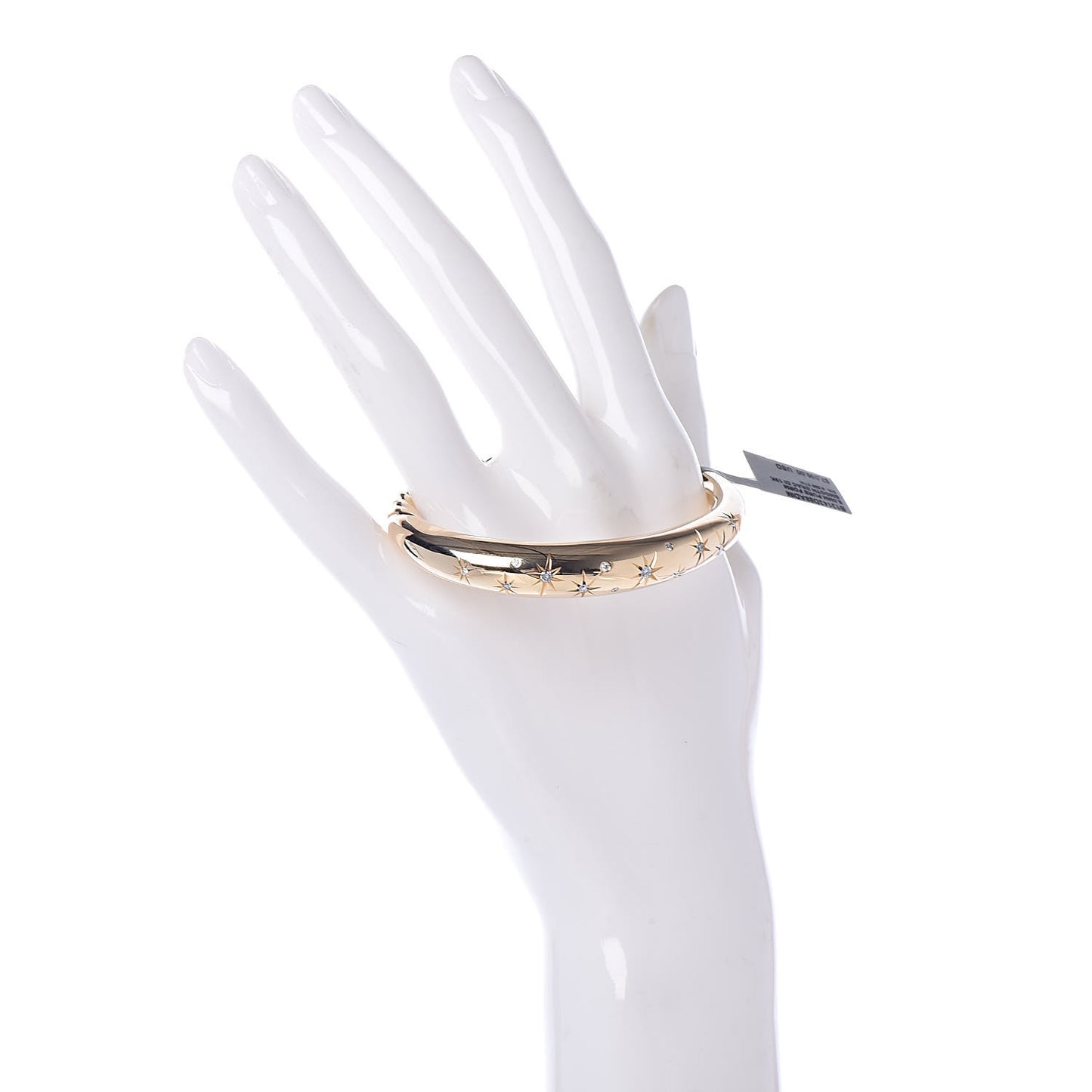 18K Yellow Gold Diamond 9.5mm Pure Form Smooth Bracelet