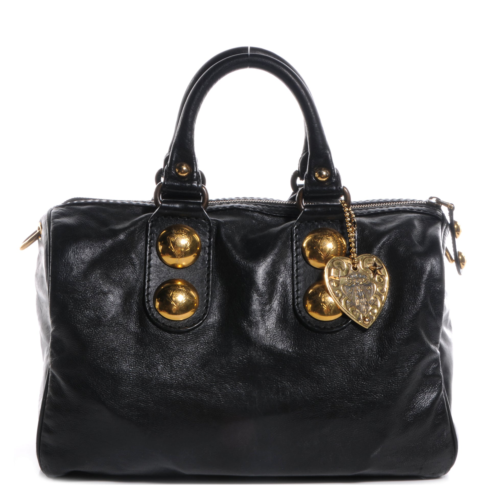 Gucci Leather Babouska Medium Boston Black 1 of 7