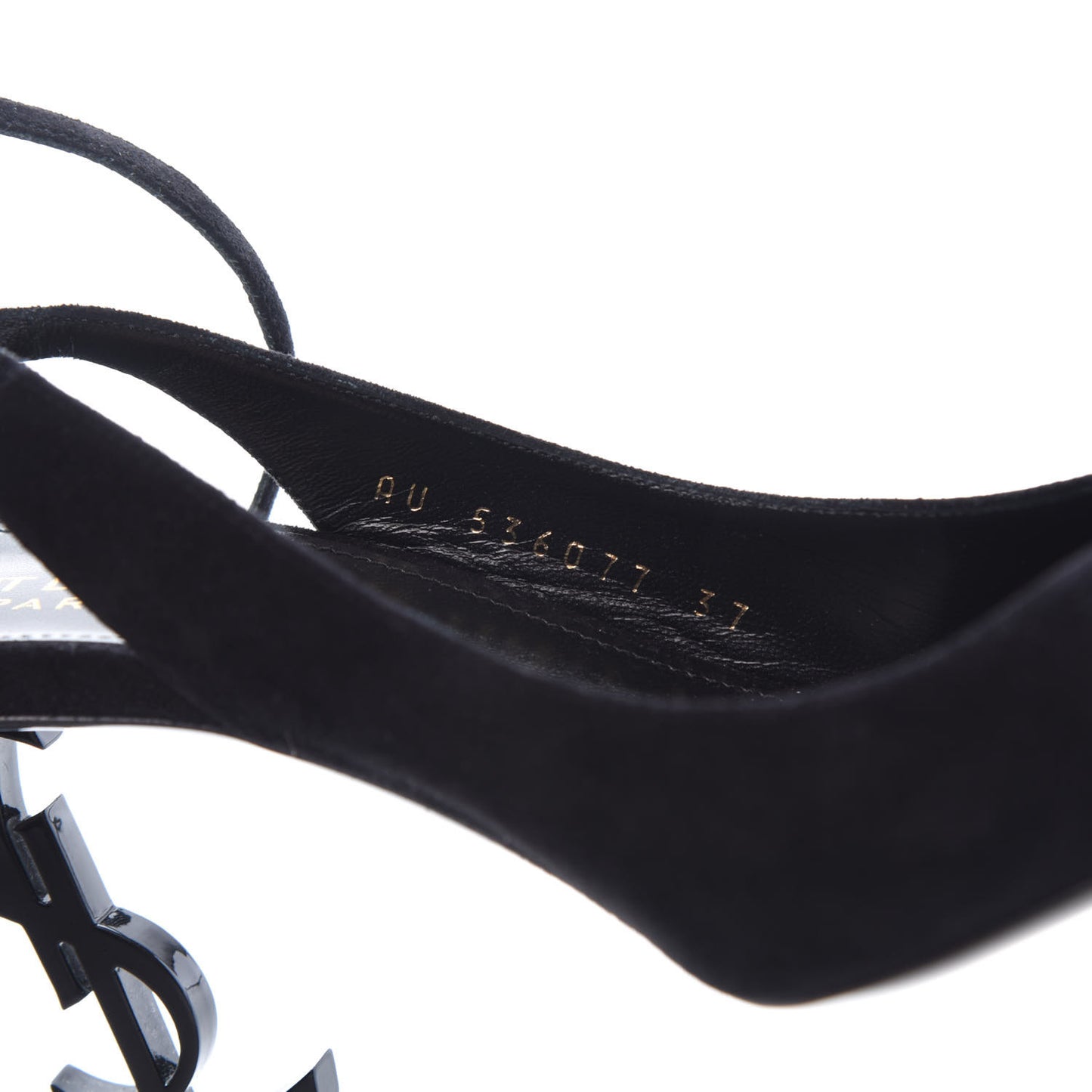 Suede Opyum 110 Slingback Sandals 37 Black